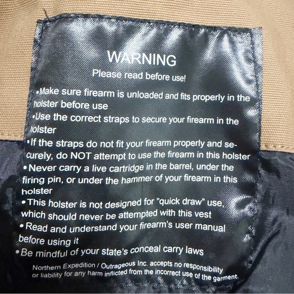 NE Limited Conceal Carry Full Zip Vest - Picture 10 of 13